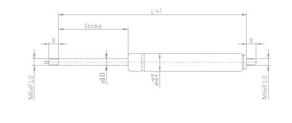 Rigid Locking Gas Spring with vertical mounting - Gastac-Gas Springs ...