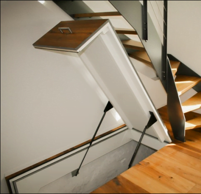 Kellerluke Mit Gasdruckfeder