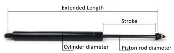Gasdruckfeder Mit Verriegelung