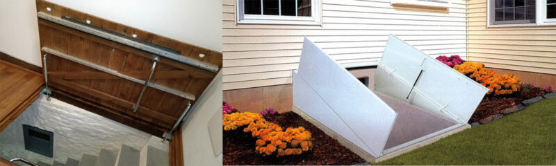 Kellerluke Mit Gasdruckfeder