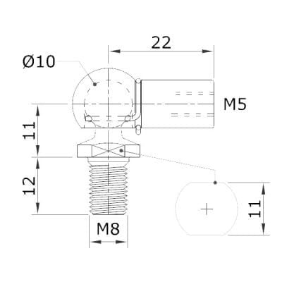 Gasdruckfeder lift o mat kn 342 380n