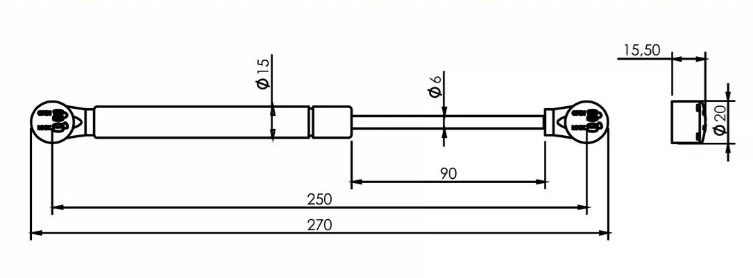 Amortecedor de porta armario