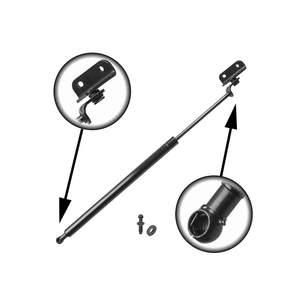Pair Of Gas Struts For 2005-2010 Honda Odyssey Liftgate – With Powered Liftgate, 863N