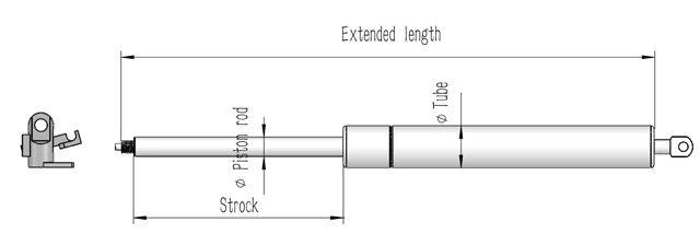 Measuring Locking Gas Spring 1