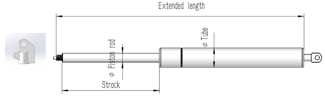 Measuring Locking Gas Spring 2 1