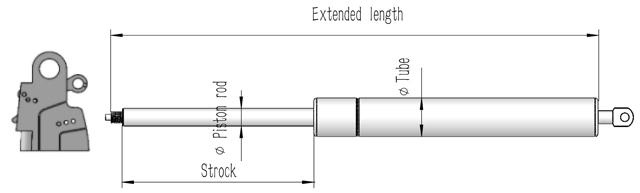 Measuring Locking Gas Spring 3