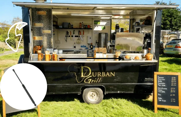 Gasdruckfedern für Catering-Anhänger Gasdruckfedern für Catering-Anhänger