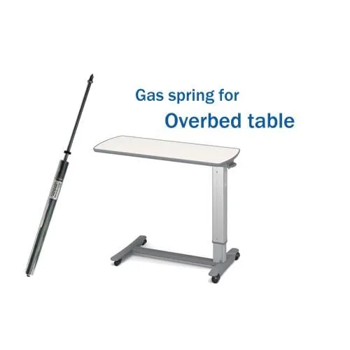 Gas spring for overbed table