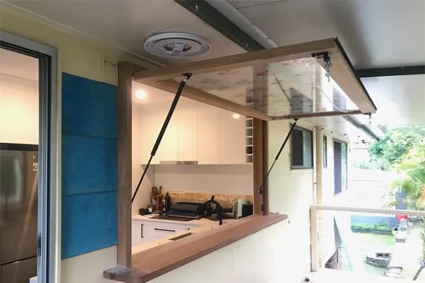 Windows for gas spring