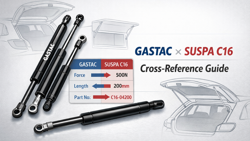 Gas Strut Guide Bar GASTAC Gas Struts Suspa C16 Cross Reference Complete Guide
