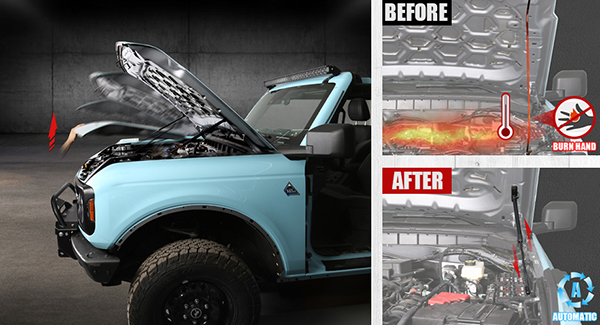 Advantages of using Bronco Hood Struts