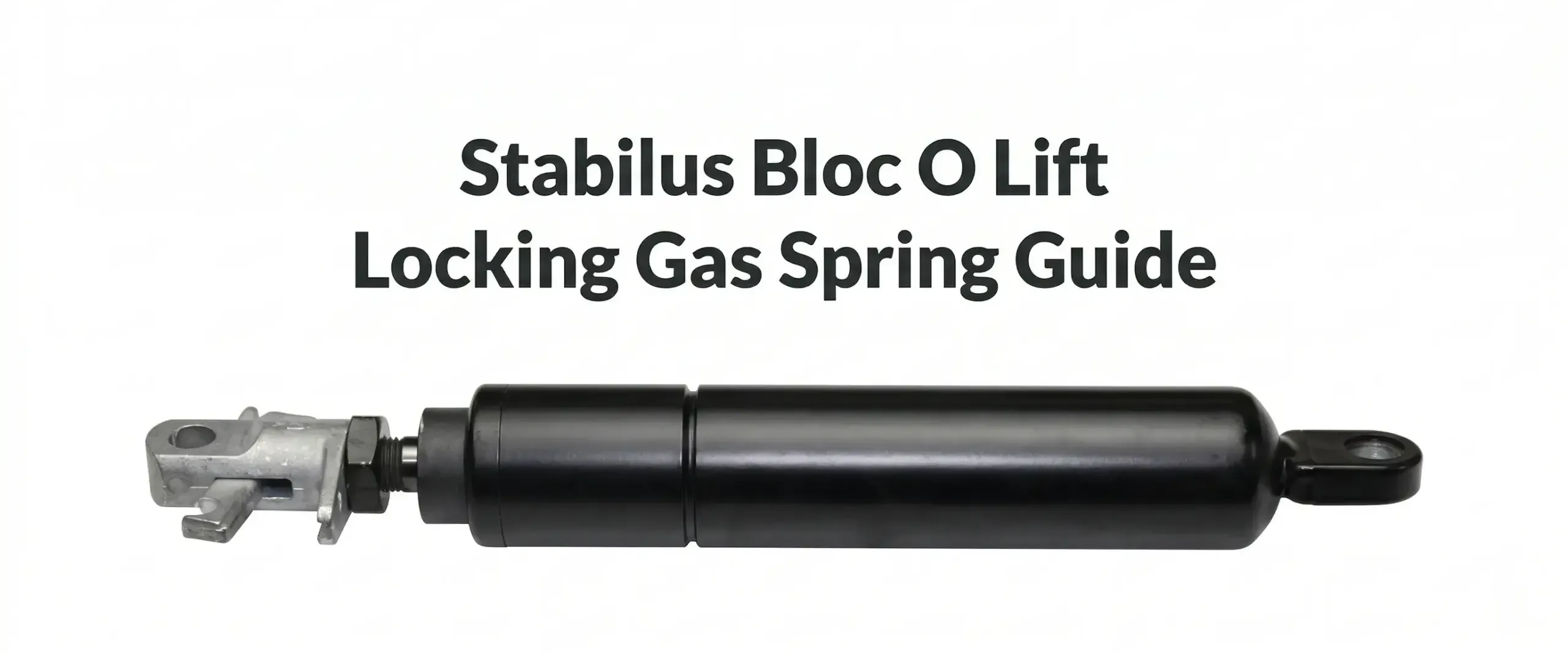 stabilus-bloc-o-lift-gas-spring-guide-cover Stabilus Bloc O Lift Locking Gas Spring Guide with central text on white background