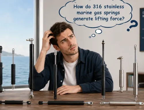How Do the Internal Components of a Marine Gas Spring Generate Lifting Force?