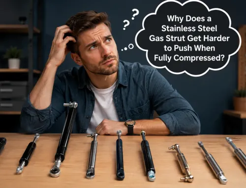 Why Does a Stainless Steel Gas Strut Get Harder to Push When Fully Compressed?