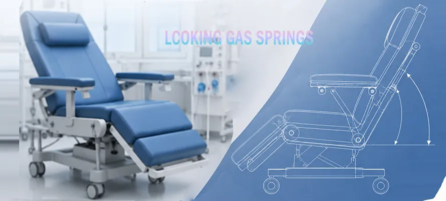 Locking Gas Shocks for Dialysis Chairs