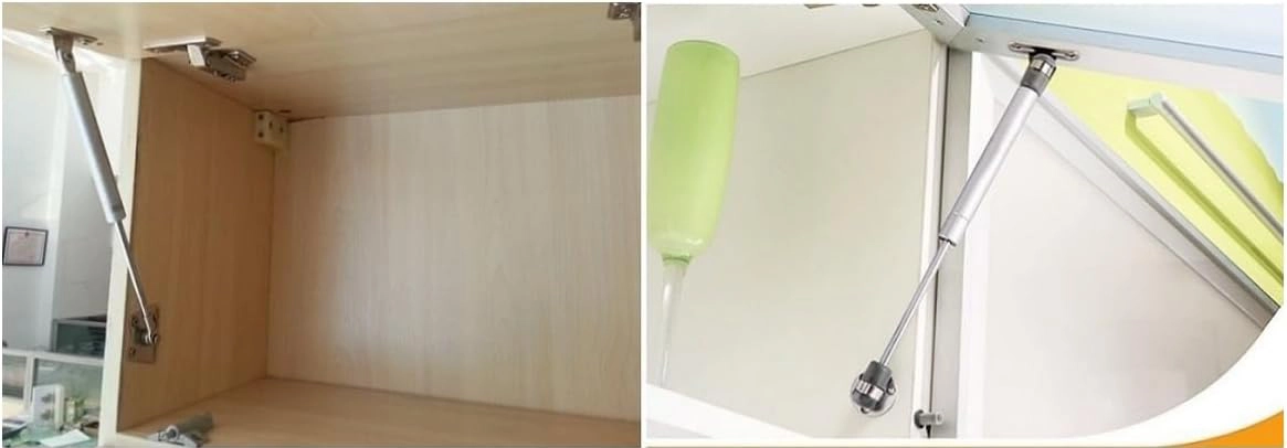 gasveer-voor-klep-omhoog-keukenkast-installatie Installation d’un vérin pour porte relevable de cuisine dans un meuble haut