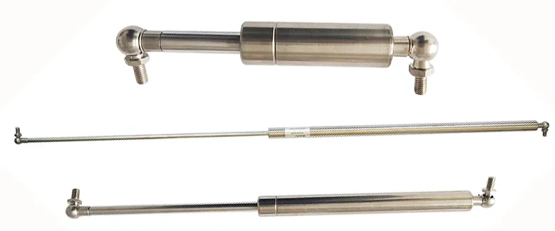 Cutaway diagram of a stainless gas shock showing internal structure