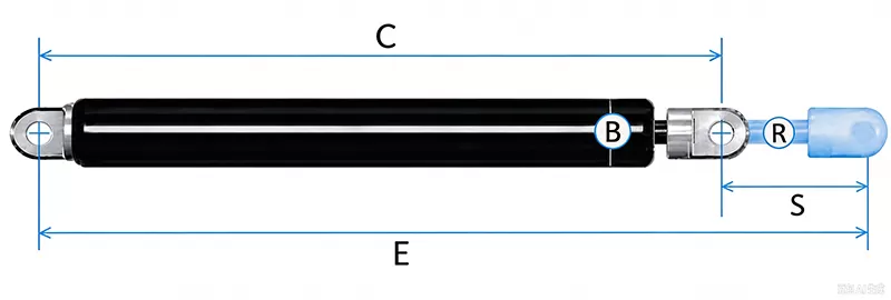 Tension Gas Springs Specifications